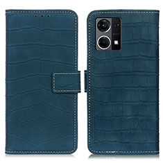 Funda de Cuero Cartera con Soporte Carcasa K07Z para Oppo Reno7 4G Verde