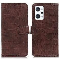 Funda de Cuero Cartera con Soporte Carcasa K07Z para Oppo Reno7 A Marron