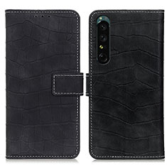 Funda de Cuero Cartera con Soporte Carcasa K07Z para Sony Xperia 1 IV Negro