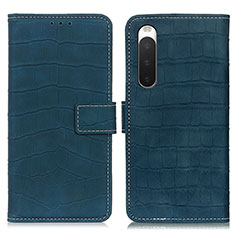 Funda de Cuero Cartera con Soporte Carcasa K07Z para Sony Xperia 10 IV SO-52C Verde