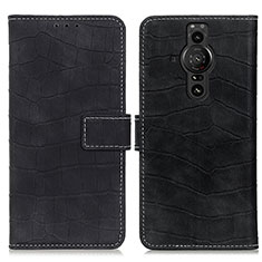 Funda de Cuero Cartera con Soporte Carcasa K07Z para Sony Xperia PRO-I Negro