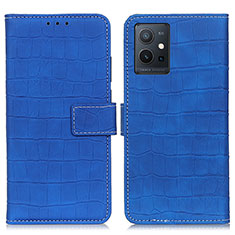 Funda de Cuero Cartera con Soporte Carcasa K07Z para Vivo iQOO Z6 5G Azul