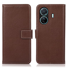 Funda de Cuero Cartera con Soporte Carcasa K07Z para Vivo iQOO Z6 Pro 5G Marron