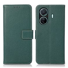 Funda de Cuero Cartera con Soporte Carcasa K07Z para Vivo T1 Pro 5G Verde