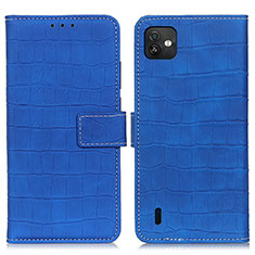 Funda de Cuero Cartera con Soporte Carcasa K07Z para Wiko Y82 Azul