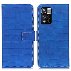 Funda de Cuero Cartera con Soporte Carcasa K07Z para Xiaomi Mi 11i 5G (2022) Azul