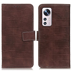 Funda de Cuero Cartera con Soporte Carcasa K07Z para Xiaomi Mi 12 5G Marron