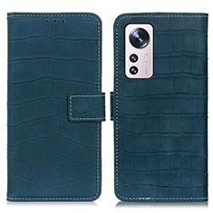 Funda de Cuero Cartera con Soporte Carcasa K07Z para Xiaomi Mi 12 5G Verde