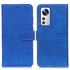 Funda de Cuero Cartera con Soporte Carcasa K07Z para Xiaomi Mi 12X 5G Azul