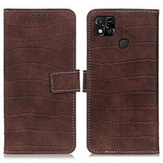 Funda de Cuero Cartera con Soporte Carcasa K07Z para Xiaomi POCO C31 Marron