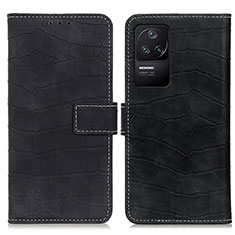 Funda de Cuero Cartera con Soporte Carcasa K07Z para Xiaomi Poco F4 5G Negro