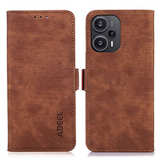 Funda de Cuero Cartera con Soporte Carcasa K07Z para Xiaomi Poco F5 5G Marron