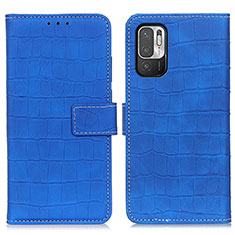 Funda de Cuero Cartera con Soporte Carcasa K07Z para Xiaomi POCO M3 Pro 5G Azul