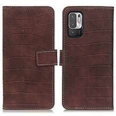 Funda de Cuero Cartera con Soporte Carcasa K07Z para Xiaomi POCO M3 Pro 5G Marron