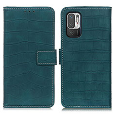 Funda de Cuero Cartera con Soporte Carcasa K07Z para Xiaomi POCO M3 Pro 5G Verde