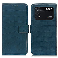 Funda de Cuero Cartera con Soporte Carcasa K07Z para Xiaomi Poco M4 Pro 4G Verde