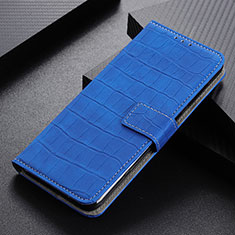 Funda de Cuero Cartera con Soporte Carcasa K07Z para Xiaomi Poco M5S Azul