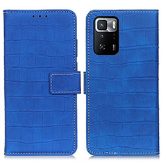 Funda de Cuero Cartera con Soporte Carcasa K07Z para Xiaomi Poco X3 GT 5G Azul