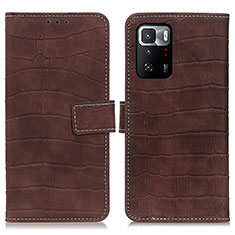 Funda de Cuero Cartera con Soporte Carcasa K07Z para Xiaomi Poco X3 GT 5G Marron