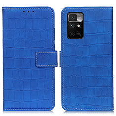 Funda de Cuero Cartera con Soporte Carcasa K07Z para Xiaomi Redmi 10 4G Azul