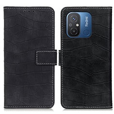 Funda de Cuero Cartera con Soporte Carcasa K07Z para Xiaomi Redmi 11A 4G Negro