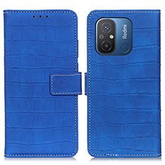 Funda de Cuero Cartera con Soporte Carcasa K07Z para Xiaomi Redmi 12C 4G Azul