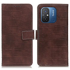 Funda de Cuero Cartera con Soporte Carcasa K07Z para Xiaomi Redmi 12C 4G Marron