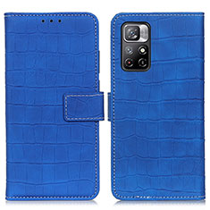 Funda de Cuero Cartera con Soporte Carcasa K07Z para Xiaomi Redmi Note 11 5G Azul