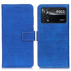 Funda de Cuero Cartera con Soporte Carcasa K07Z para Xiaomi Redmi Note 11E Pro 5G Azul