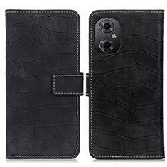 Funda de Cuero Cartera con Soporte Carcasa K07Z para Xiaomi Redmi Note 11R 5G Negro