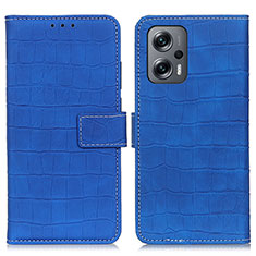 Funda de Cuero Cartera con Soporte Carcasa K07Z para Xiaomi Redmi Note 11T Pro+ Plus 5G Azul