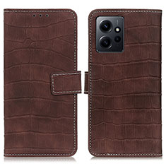 Funda de Cuero Cartera con Soporte Carcasa K07Z para Xiaomi Redmi Note 12 4G Marron