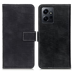 Funda de Cuero Cartera con Soporte Carcasa K07Z para Xiaomi Redmi Note 12 4G Negro