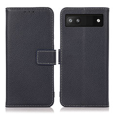 Funda de Cuero Cartera con Soporte Carcasa K08Z para Google Pixel 6a 5G Azul Real