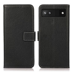 Funda de Cuero Cartera con Soporte Carcasa K08Z para Google Pixel 6a 5G Negro