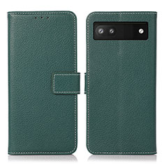 Funda de Cuero Cartera con Soporte Carcasa K08Z para Google Pixel 6a 5G Verde