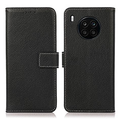 Funda de Cuero Cartera con Soporte Carcasa K08Z para Huawei Honor 50 Lite Negro