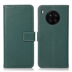 Funda de Cuero Cartera con Soporte Carcasa K08Z para Huawei Honor 50 Lite Verde