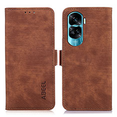 Funda de Cuero Cartera con Soporte Carcasa K08Z para Huawei Honor 90 Lite 5G Marron