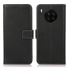 Funda de Cuero Cartera con Soporte Carcasa K08Z para Huawei Nova 8i Negro