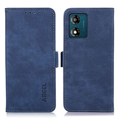 Funda de Cuero Cartera con Soporte Carcasa K08Z para Motorola Moto E13 Azul