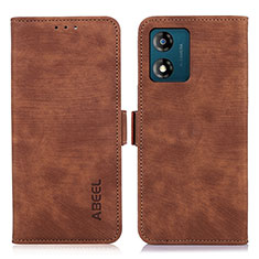 Funda de Cuero Cartera con Soporte Carcasa K08Z para Motorola Moto E13 Marron