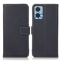 Funda de Cuero Cartera con Soporte Carcasa K08Z para Motorola Moto E22 Azul