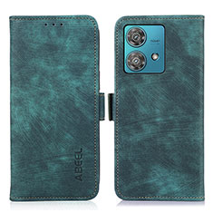 Funda de Cuero Cartera con Soporte Carcasa K08Z para Motorola Moto Edge 40 Neo 5G Verde