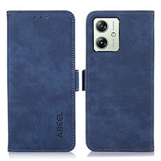 Funda de Cuero Cartera con Soporte Carcasa K08Z para Motorola Moto G54 5G Azul