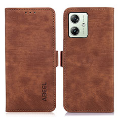 Funda de Cuero Cartera con Soporte Carcasa K08Z para Motorola Moto G54 5G Marron