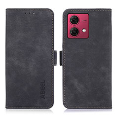 Funda de Cuero Cartera con Soporte Carcasa K08Z para Motorola Moto G84 5G Negro