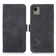 Funda de Cuero Cartera con Soporte Carcasa K08Z para Nokia C110 Negro