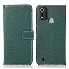 Funda de Cuero Cartera con Soporte Carcasa K08Z para Nokia C21 Plus Verde