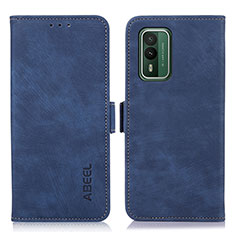 Funda de Cuero Cartera con Soporte Carcasa K08Z para Nokia XR21 Azul